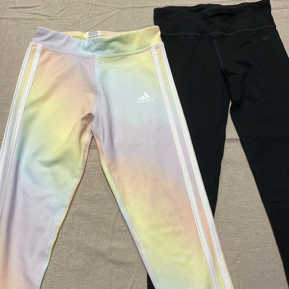Two pairs of girls athletic tights
